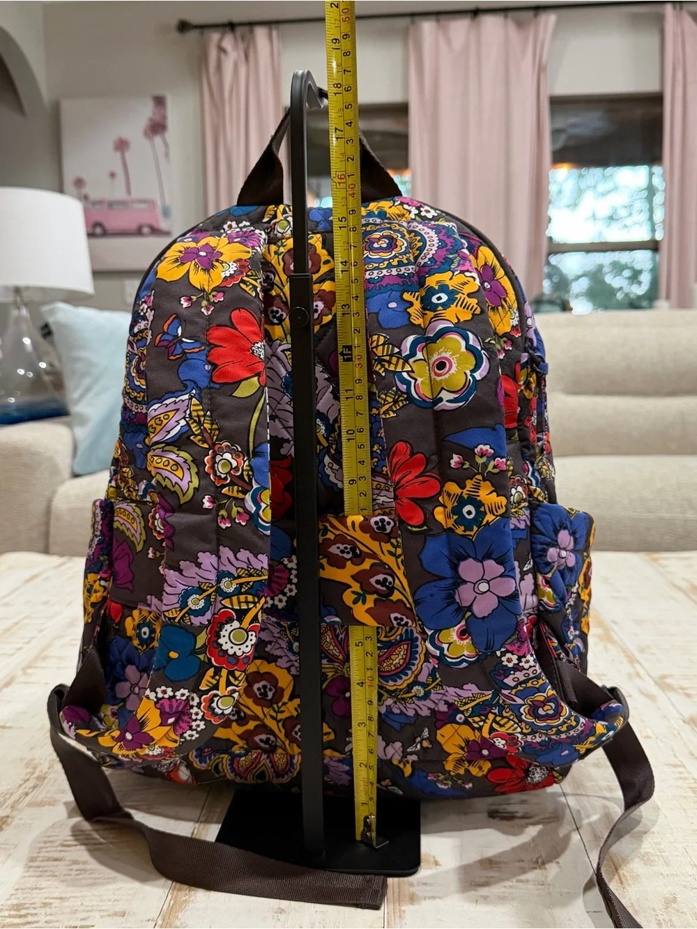 Vera Bradley Bancroft Quilted Floral Backpack - Colorful Bouquet Laptop Bag